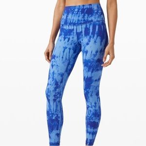 LULULEMON blue tie dye align leggings
